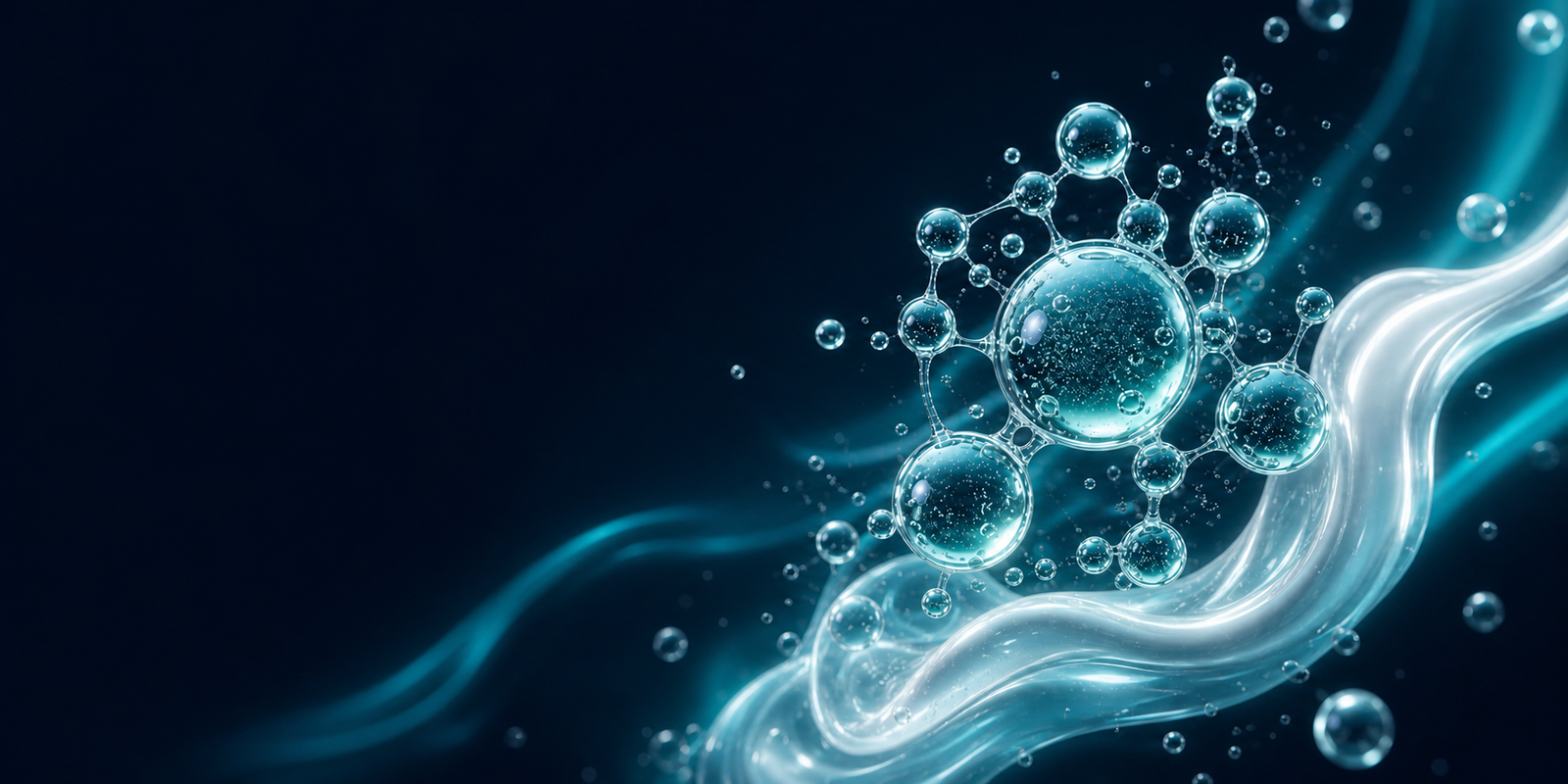 Molecular emulsion structure suspended in a luminous fluid